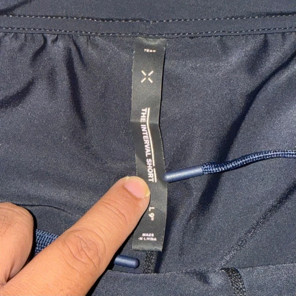 Ten Thousand Mens The Interval Short 9 Inch Navy Blue Compression Liner Large